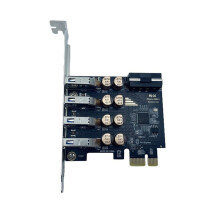 PCIe to 4 Port USB-A 4Pin Power 5Gbps PCI Express Expansion Card USB 3.2GEN1 Controllor Adapter Desktop PC