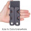 Billardqueue-Halter - Beschwerter Edelstahlfuß mit 4-Klauen-Halterung, Tragbarer Billardqueue-Organizer 2