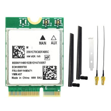 RTL8922AE WiFi7 Card+2X8DB Antenna 2.4G/5G/6G 6338Mbps Bluetooth5.4 M.2 NGFF Wireless WiFi Adapter Card for Win10/Win11