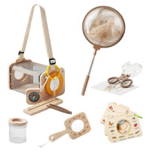 Insektenfang-Set für Kinder, Entdecker-Set, 10-Teiliges Outdoor-Insektenfang-Set mit Lupe und Netz, für Kinder Von 4-8 Jahren