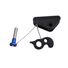 Abnehmbare Steigklemme 15 KN, Seilklemme für Felsklettern und Baumpflege, für 11-13 mm Seil, Schwarz