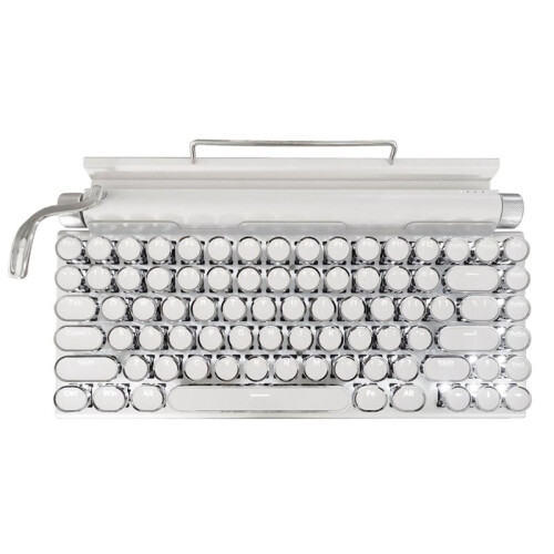 83 Keys Gaming Keyboards Retro Typewriter Keyboard Wireless  Keyboard USB Mechanical Punk Keycaps for PC, B