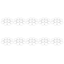 100 Pcs Circular Stainless Steel Tart Ring Tower Pie Cake Mould Baking Tools Perforated Cake Mousse Ring,8cm