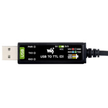 Waveshare Industrial USB to TTL (D) Serial Module Cable FT232RNL 300bps-3Mbps for Raspberry Pi 5 Serial Port Debugging Module