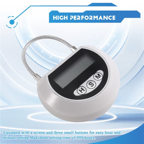 Electronic  Lock Timer Lock Container Multi Function  Lock Bin with LCD Display for Toys White 2