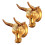 2 St. Bull Gitarr Väggmonterade Gitarrställ, Väggmonterat Gold Bull Art Ukulele Krokställ för Elgitarrförvaring 1