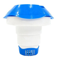 Dispensador Flotante de Cloro para Piscinas de 5 Pulgadas, , con Liberación Ajustable, para Uso en Interiores y Exteriores.