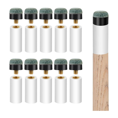 20 Sets Billiard Cues Tips Replacement Kit with Pool Cue Stick Ferrules, Screw  Pool Cue Tips Pool Stick Tips, 12mm