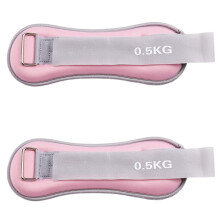 Set mit 2 Handgelenk-/Fußgelenkgewichten À 500 G für Damen und Herren, Modulare Beingewichtsgurte für Yoga, Walking, Joggen und Aerobic