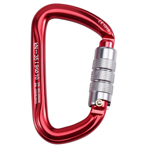 Mosquetão de Escalada com Trava de 25 KN, Ideal para Escalada em Rocha e Rapel.