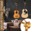 2 St. Bull Gitarr Väggmonterade Gitarrställ, Väggmonterat Gold Bull Art Ukulele Krokställ för Elgitarrförvaring 2