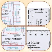11 Pcs Guitar Luthier Tools Set 9 Guitar Radius Gauge and 1 String Action Gauge Ruler Measuring Tool with Needle File