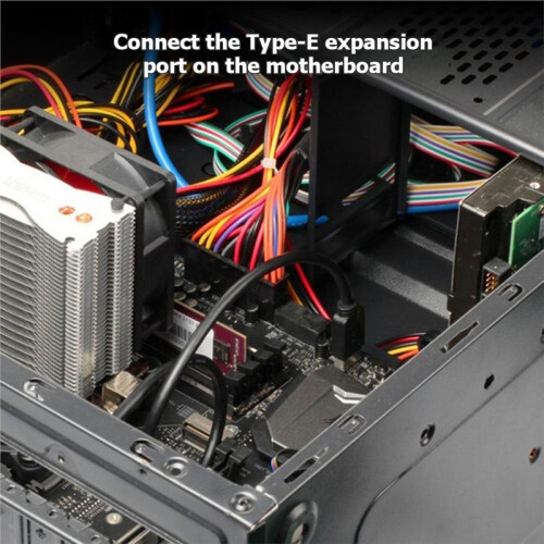 USB 3.2 KEY-A to Dual Type-C Female TYPE-E Baffle Cable Double Chassis PCI Front Data Adapter Cable High-Speed 10GB 1