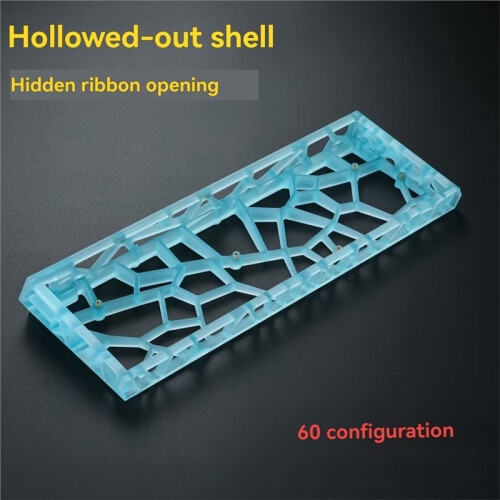 GH60 Hole Hollow Keyboard Case Matte PC Material for Gh60/Wooting60/DZ60 Mechanical Keyboard Shell B 2