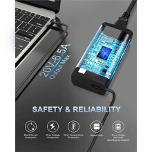 65W Type C Laptop Adapter Charger for Laptops7420 7370 7275 5285 5420 5520 7320 7410 5179 7390 5290 EU Plug