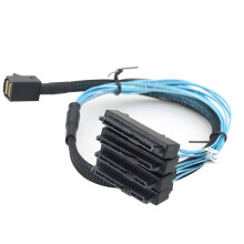 SAS HD 12G SFF8643 Naar 4 SAS 29-Pins SFF8482 Kabelconnectoren met 15-Pins -Voedingscontroller voor Hoge Snelheid