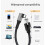 Cabo USB-C para Ethernet com Conector Angular Tipo C para RJ45 Macho, Adaptador de Rede LAN Gigabit 2.5G para  Pro e PC 7