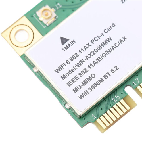 AX200HMW Scheda di Rete Half  PCI-e A 6 Bande 802.11 A/B/G/N/AC/AX con  5.2 per PC e Laptop con per Windows 10 e 11 2