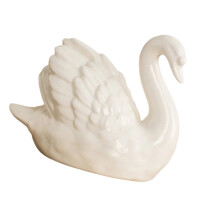 Elegante Keramik-Entenstaute-Toilettenriegelabdeckung,-Weiß 2