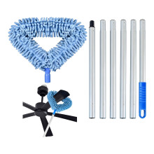 Flexibler Staubwedel mit langem Griff für Lüfterlicht und-Blau 3