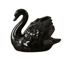 Elegante Keramik-Entenskulptur, Porzellanstatue,-Schwarz 1