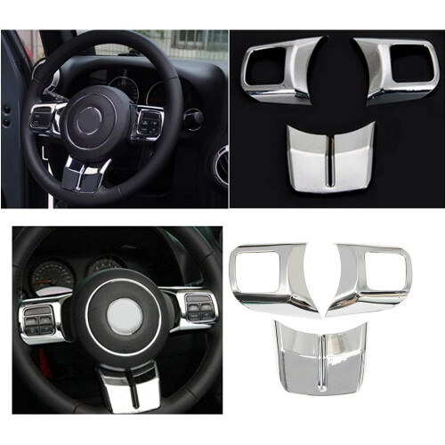 För    Compass Cherokee 2011+ Bilinteriör Rattdekoration Cover Trim Ramdekaler 1