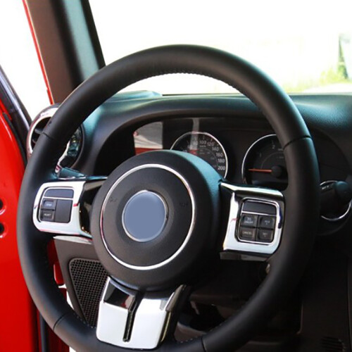 För    Compass Cherokee 2011+ Bilinteriör Rattdekoration Cover Trim Ramdekaler 2
