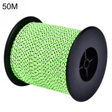 Outdoor Warrior, fluoreszierendes Paracord für bessere Sichtbarkeit bei Nacht, reflektierendes Campingseil, Durchmesser 2,5 mm, Länge 50 m, extrem