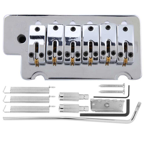 Chrome 6-String Tremolo Bridge Set for Guitars 1