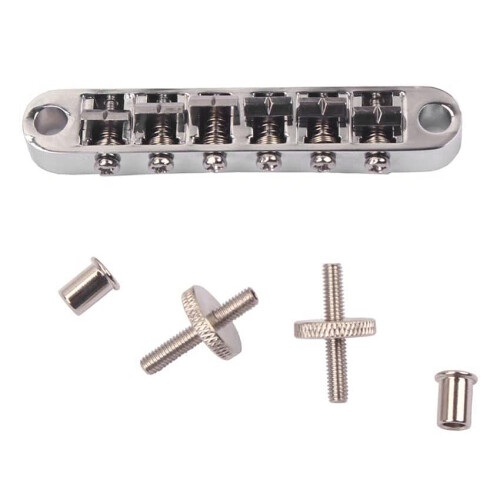 LP Bridge Tune O Matic Bridge Adjustable Chrome Plated Guitar Bridge for Guitars Musical Replacement Accessory 2