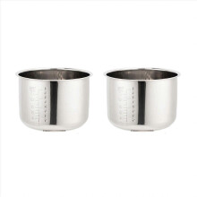2X 6L Pressure Cooker Inner Pot Rice Pressure Cooker Liner Stainless Steel Inner Pot Minute Pressure