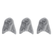 3Pcs Cozy Plush Bird House Warm Nest Cage Blanket Light Grey