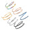 18Pièces Boucles Nez Acier Inoxydable Mode 1