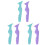 6Pcs Makeup Stencils Silicone Eyeliner Eyebrow Aid Multi-Function Tool 1