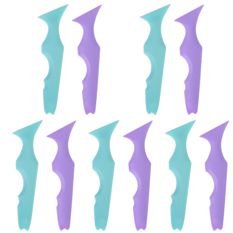 Vaguelly 10Pcs Assorted Color Makeup Stencils Silicone Eyeliner Template Aid