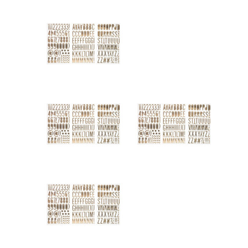 Autocollants Lettres Or 3D PVC Pour Accessoires Scrapbook 1