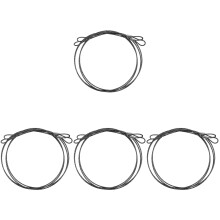 8Pcs Braided Steel Safety Cables Silver for Home Use and Luggage Locks