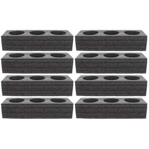 8Pcs Multi-Hole Cup Tray Black Pearl Cotton Beverage Takeout Carrier