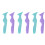 6Pcs Makeup Stencils Silicone Eyeliner Eyebrow Aid Multi-Function Tool 3