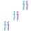 6Pcs Makeup Stencils Silicone Eyeliner Eyebrow Aid Multi-Function Tool 4