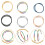 18Pièces Boucles Nez Acier Inoxydable Mode 10