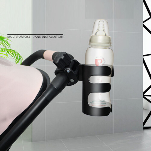 Support Bouteille Poussette Noir Compact Fiable Utilisable 2