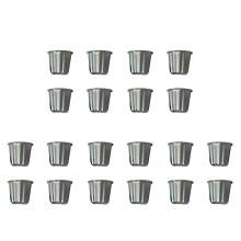Canele Mold, Cannele Muffin Cup, 20Pcs Non-Stick Cannele Mould Gray-Black Canneles