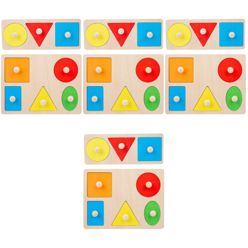 8Sets Baby Puzzle Shape Learning Toy Wooden Classification Game 1