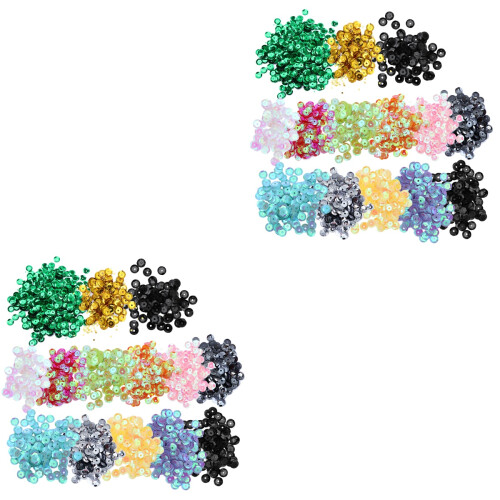 28Packs Bright Multicolor Sequins for DIY Crafts and Scrapbooking Art 2