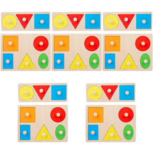 10Sets Kinderspeelgoed Vormpuzzel Bord Stimuleert Creativiteit 1