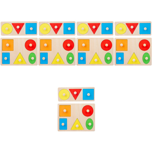 10Sets Kinderspeelgoed Vormpuzzel Bord Stimuleert Creativiteit 2