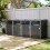 Garden Metal 4 Bin Storage Shed Garbage Can Storage 2