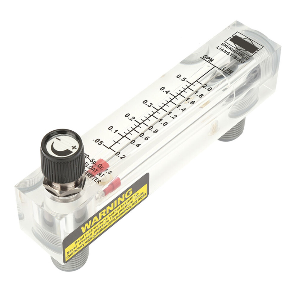Lzm-15T 0.1-0.5Gpm Flowmeter, Transparent,1/4 Bspt 5041393817733
