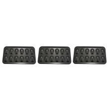 6 Packs Non-Stick Madeleine Pot, 12 with Shell Cake Baking Tray Chocolate Non-Stick Baking Tray, for Oven Baking Black